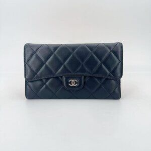 Chanel Quilted Large Gusset Flap Wallet